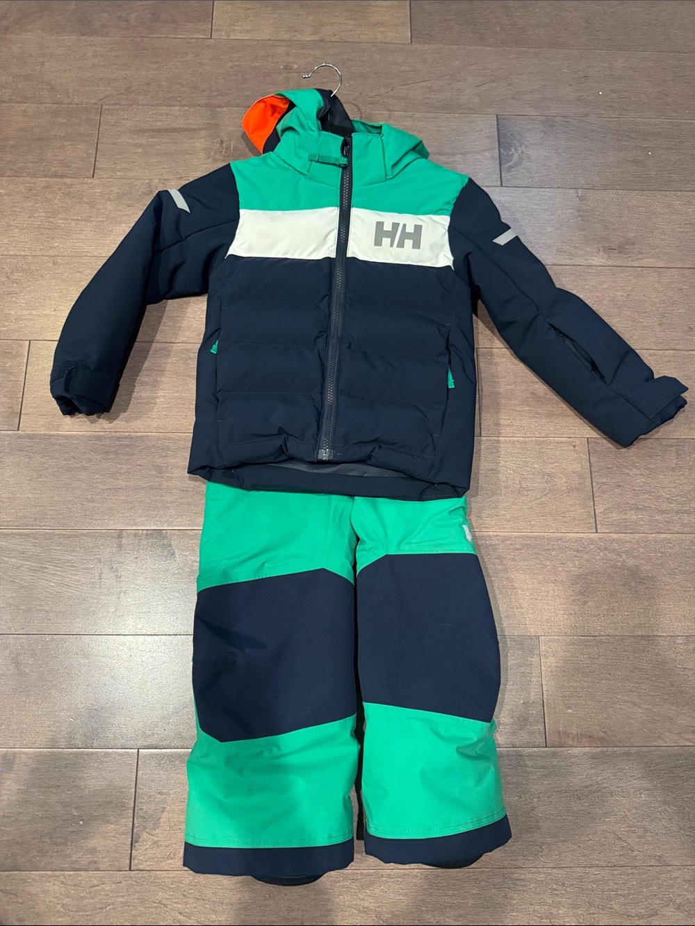 Helly Hansen Green, Navy & White Kids Insulated Winter Set